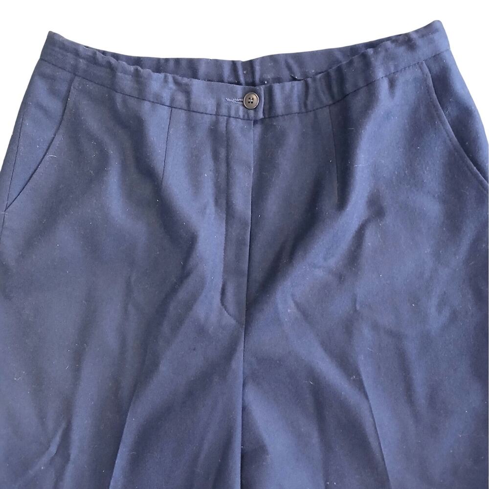 VTG Pendleton Virgin Wool Blue Lined Pants Women's size 14 see photos for size